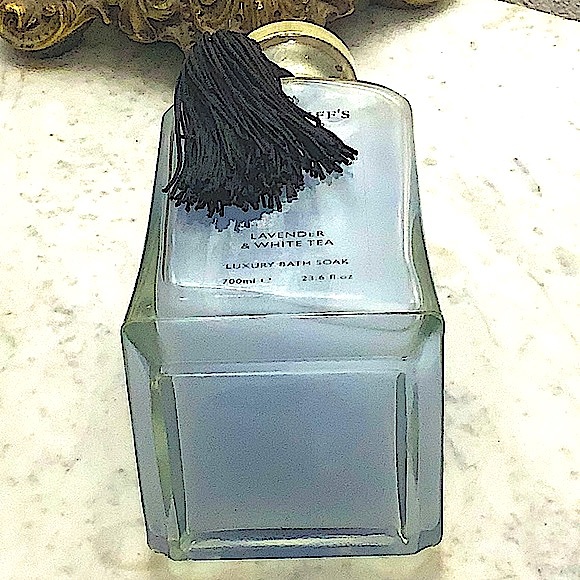 PECKSNIFF’S ENGLAND LAVENDER & WHITE TEA LUXURY BATH SOAK NEW 23.6oz GLASS - Picture 8 of 9